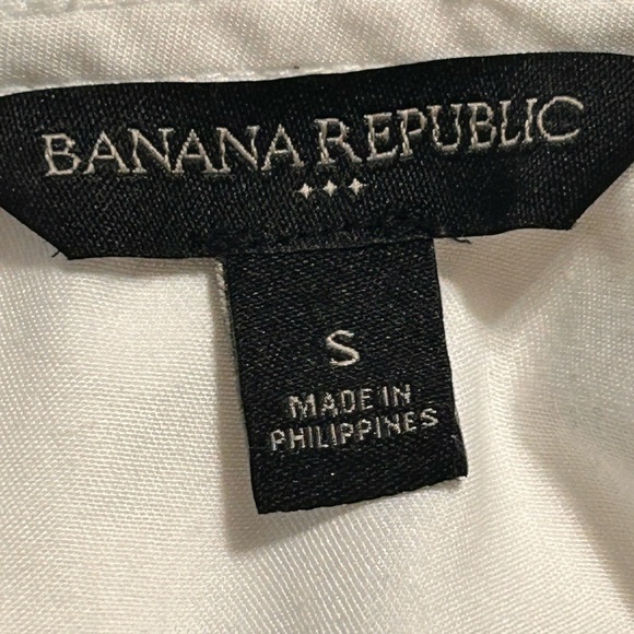 Banana Republic short sleeve tie front off white size s - Picture 3 of 6